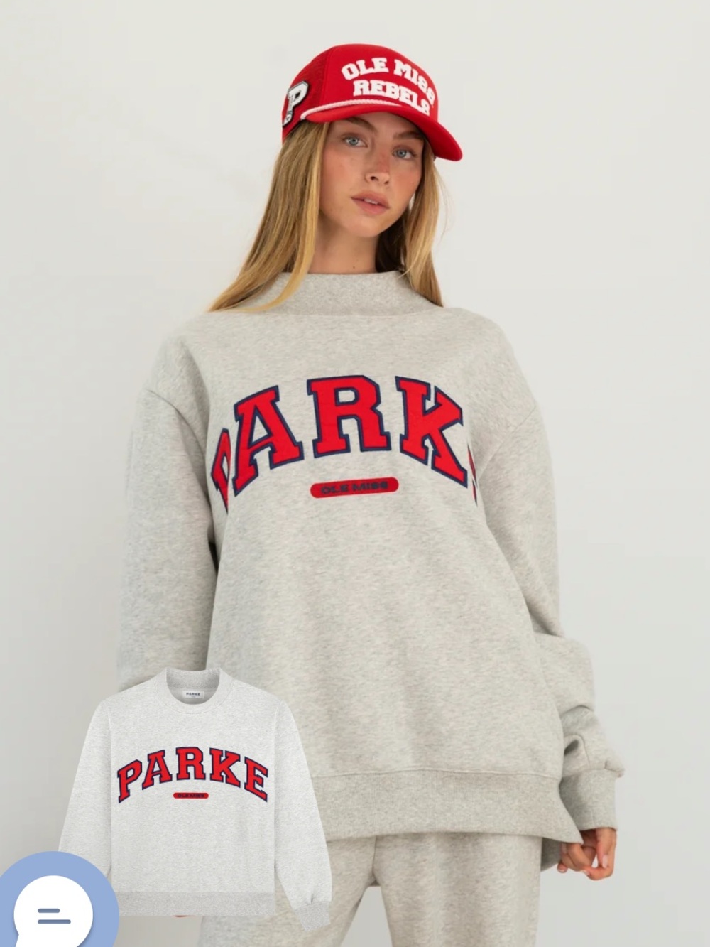 Parke x ‘47 - Old Miss Mockneck - Light Gray -S/M